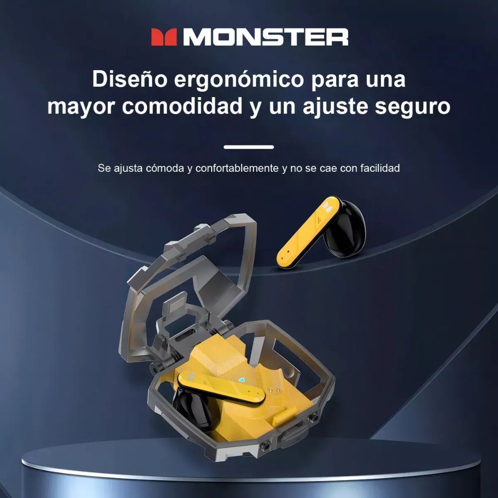 Audífonos Gamer Inalámbricos Bluetooth 5.3 Monster Airmars XKT09