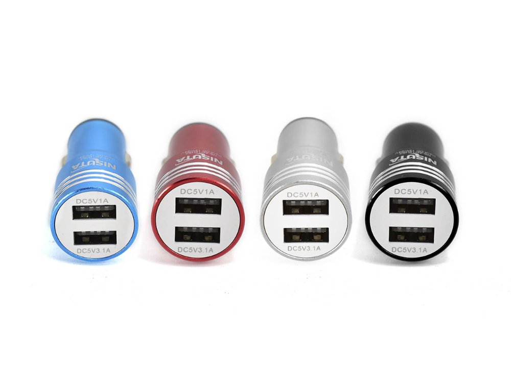 CARGADOR UNIVERSAL AUTO DOBLE PUERTO USB